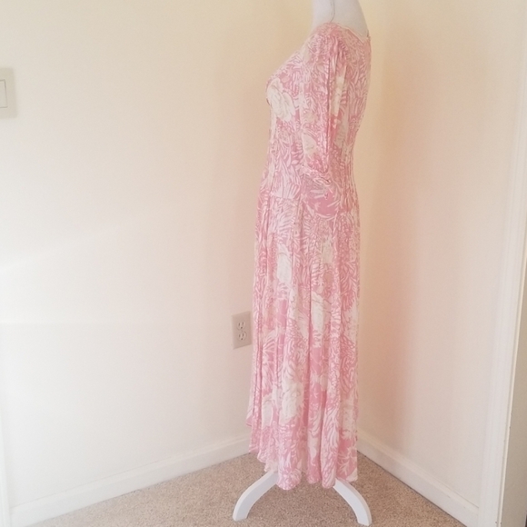 NWT! FREE PEOPLE Size 6 Pink Printed Dress - Picture 3 of 8